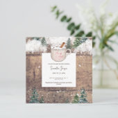 Schneeschokolade Baby Es ist kalt draußen Platz Einladung (Stehend Vorderseite)