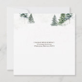 Schneeschokolade Baby Es ist kalt draußen Platz Einladung (Rückseite)