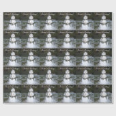 Schneeschöpferin mit Spruce Scarf Geschenkpapier (Flach)