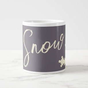 Schneeschrift lila, graue Buttercreme Jumbo-Tasse