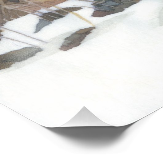 Schneeschube Fotodruck (Ecke)