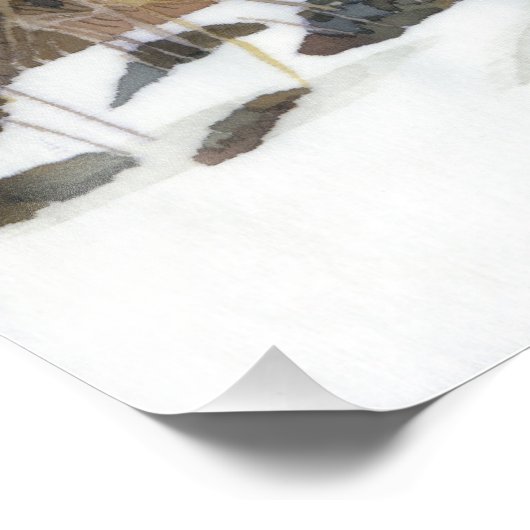 Schneeschube Fotodruck (Ecke)