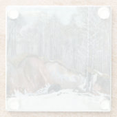 Schneeschube Glasuntersetzer (Rückseite)