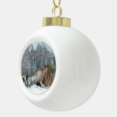 Schneeschube Keramik Kugel-Ornament (Rechts)