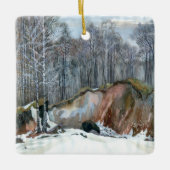 Schneeschube Keramikornament (Vorderseite)