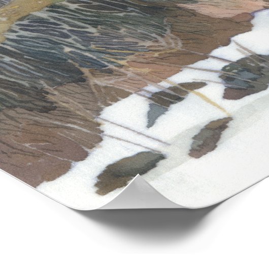 Schneeschube Poster (Ecke)