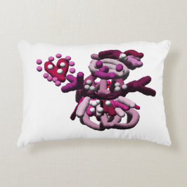 Schneeschuh aus rosa Party Dekokissen