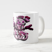 Schneeschuh aus rosa Party Jumbo-Tasse (Vorderseite Rechts)