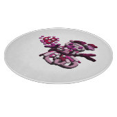 Schneeschuh aus rosa Party Schneidebrett (Ecke)