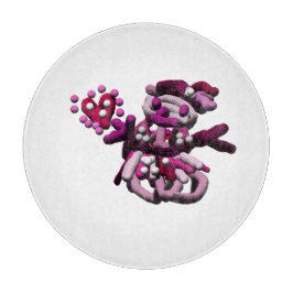 Schneeschuh aus rosa Party Schneidebrett