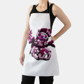 Schneeschuh aus rosa Party Schürze (InSitu)