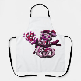 Schneeschuh aus rosa Party Schürze