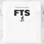 Schneeschuh Fütterte das Set des OVAL-Kranken von Ovaler Aufkleber (Tasche)