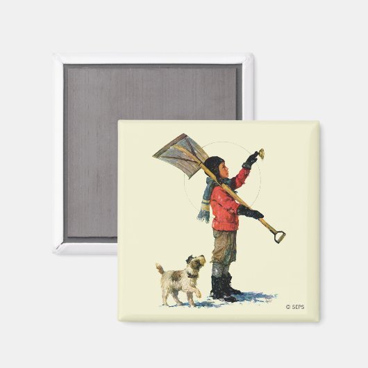 Schneeschuh Magnet (Vorderseite/Rückseite)