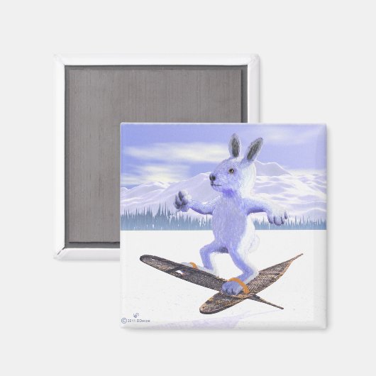 Schneeschuh Magnet (Vorderseite/Rückseite)
