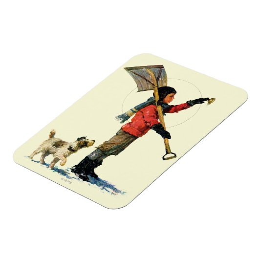 Schneeschuh Magnet (Linke Seite)