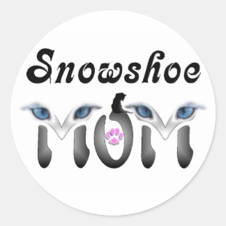 Schneeschuh-Mama - Geschenke Runder Aufkleber