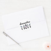 Schneeschuh-Mama - Geschenke Runder Aufkleber (Umschlag)