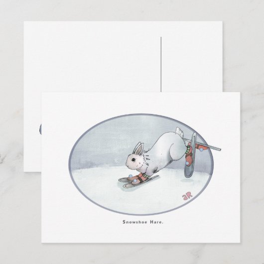 Schneeschuh Postkarte (Vorne/Hinten)