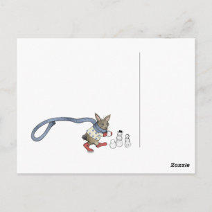 Schneeschuh Postkarte