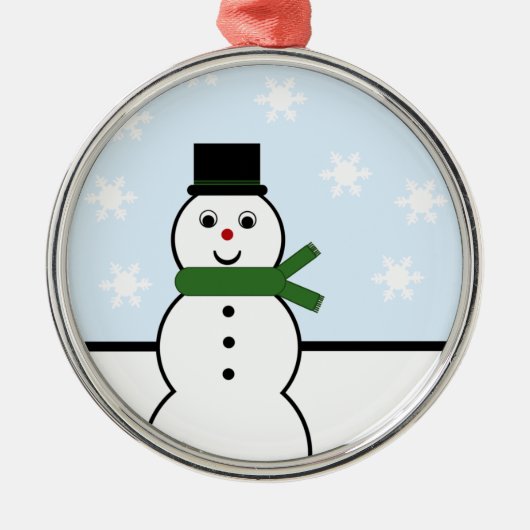 Schneeschuh Premium Runde Ornamente (Vorne)