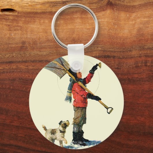 Schneeschuh Schlüsselanhänger (Vorderseite)