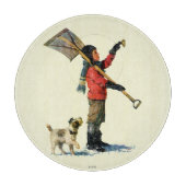 Schneeschuh Schneidebrett (Vorderseite)