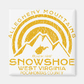 Schneeschuh West Virginia Mountain Magnet (Vorne)