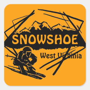 Schneeschuh West Virginia Orange Logo Aufkleber