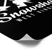Schneeschuh West Virginia Ski Resort Skifahren Sno Poster (Ecke)