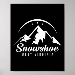 Schneeschuh West Virginia Ski Resort Skifahren Sno Poster