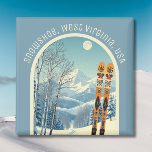 Schneeschuh West Virginia USA Skigebiet Magnet