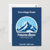 Schneeschuh West Virginia USA Skigebiet Postcard Postkarte (Vorne/Hinten)