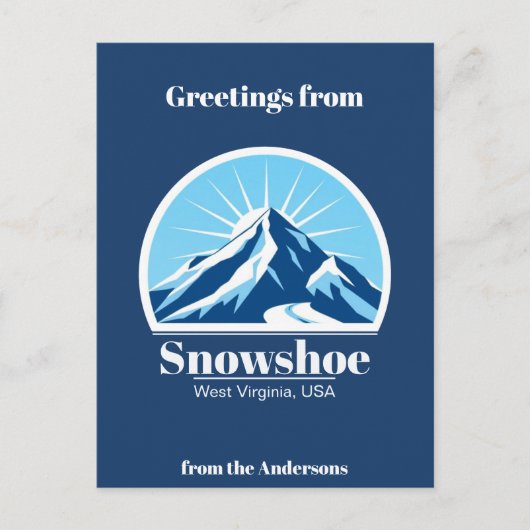 Schneeschuh West Virginia USA Skigebiet Postcard Postkarte (Vorderseite)