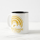 Schneeschuh West Virginia Zweifarbige Tasse (Vorderseite Links)