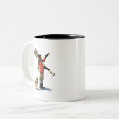 Schneeschuh Zweifarbige Tasse (Vorderseite Links)