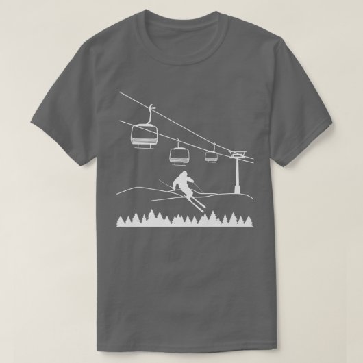 Schneeschuhanlage Skifahrer für m T-Shirt (Design vorne)