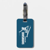 Schneeschuhberg West Virginia Skier Gepäckanhänger (Rückseite vertikal)