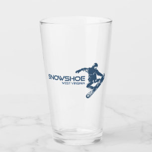 Schneeschuhberg West Virginia Snowboarder Glas