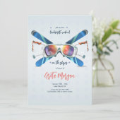 Schneeschuhe Einladung (Stehend Vorderseite)