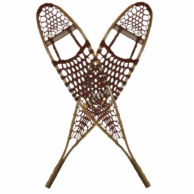 Schneeschuhe Fotoskulptur Magnet (Vorne)