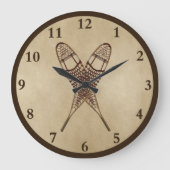 Schneeschuhe für altes Papier Große Wanduhr (Vorderseite)