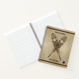 Schneeschuhe für altes Papier Notizblock