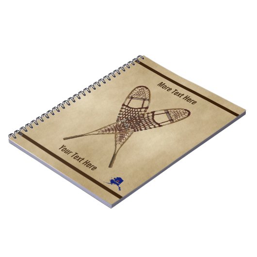 Schneeschuhe für altes Papier Notizblock (Linke Seite)