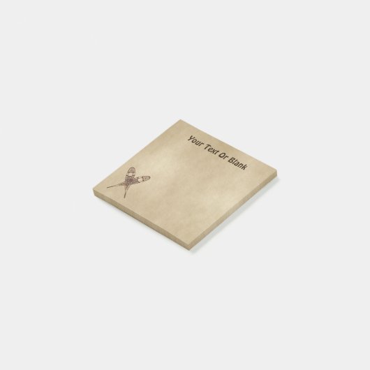 Schneeschuhe für altes Papier Post-it Klebezettel (angewinkelt)