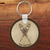 Schneeschuhe für altes Papier Schlüsselanhänger (Vorderseite)