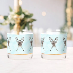 Schneeschuhe für altes Papier Whiskyglas