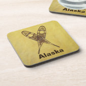 Schneeschuhe Getränkeuntersetzer (Linke Seite)