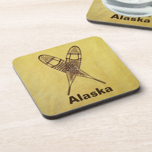 Schneeschuhe Getränkeuntersetzer (Linke Seite)