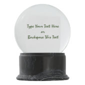 Schneeschuhe Gewürzter Lachsschneegel Schneekugel (Rückseite)